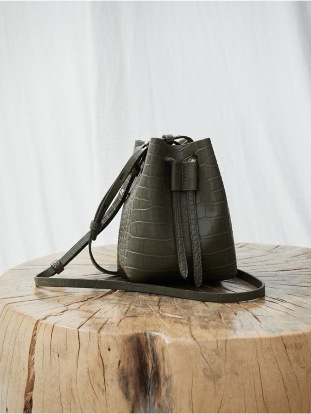 Nanushka Minee Vegan Leather Bag in Olive (Like New)